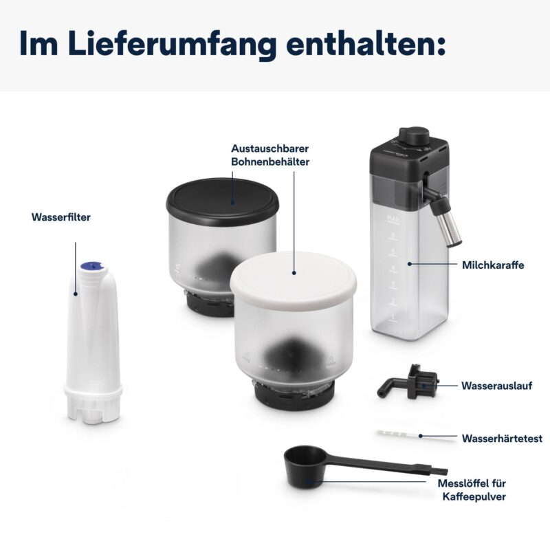 Kaffeevollautomat De’Longhi EXAM440.55.W Rivelia Milk Weiß – Bild 10