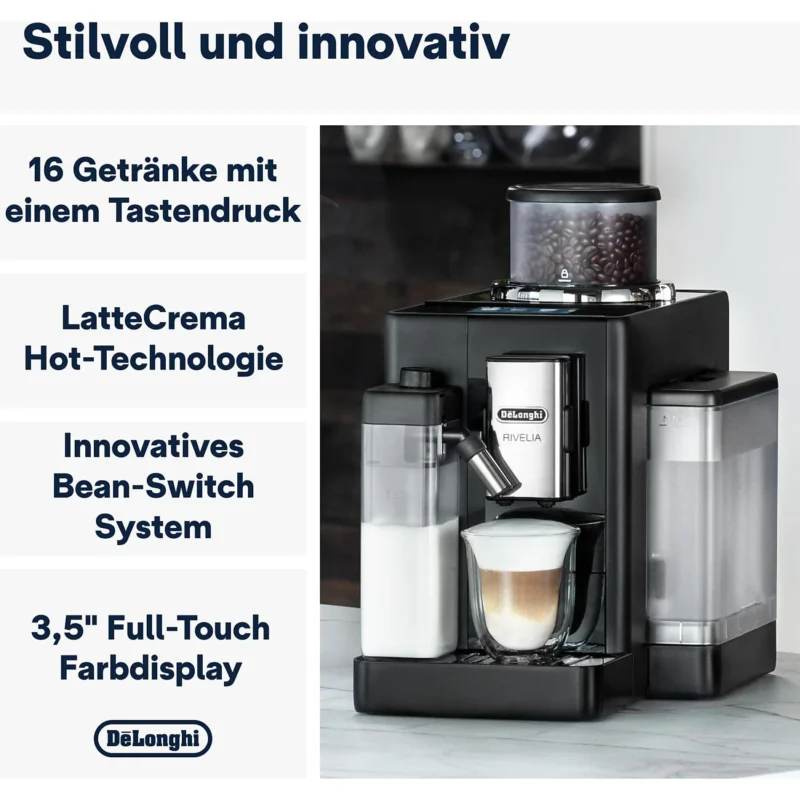 Kaffeevollautomat De’Longhi EXAM440.55.B Rivelia Milk Schwarz – Bild 2