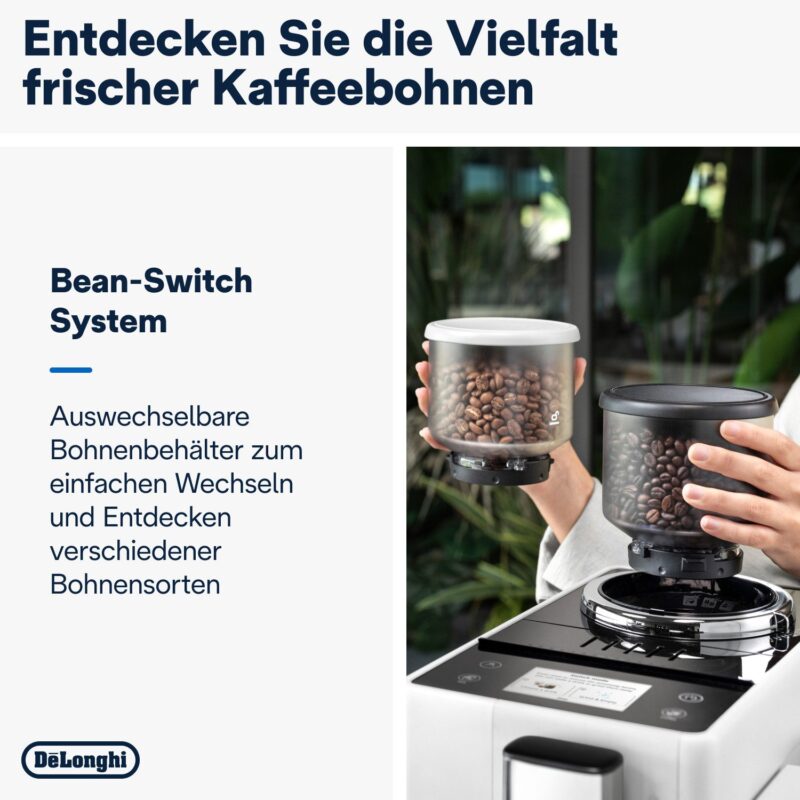 Kaffeevollautomat De’Longhi EXAM440.55.W Rivelia Milk Weiß – Bild 2