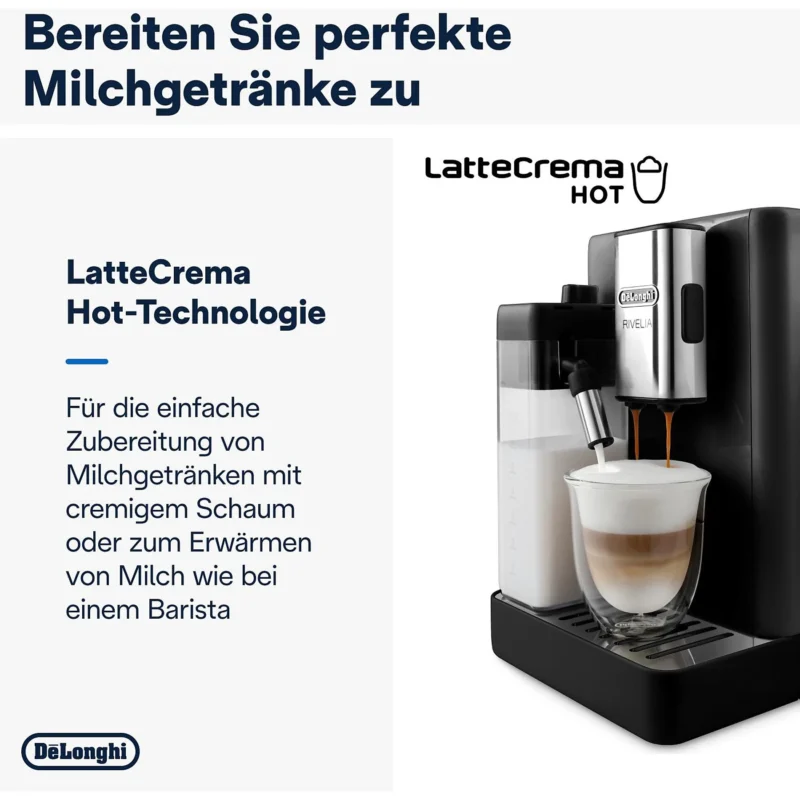 Kaffeevollautomat De’Longhi EXAM440.55.B Rivelia Milk Schwarz – Bild 4