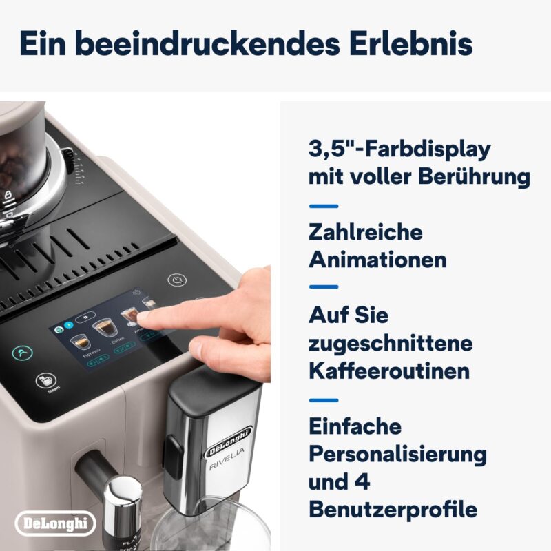 Kaffeevollautomat De’Longhi EXAM440.35.BG Rivelia Beige – Bild 7